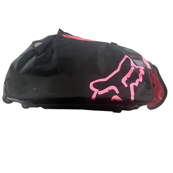 FOX RACING Gear Bag Motocross Pink Black Gym BAG Luggage Large Roller FLAWS Rare